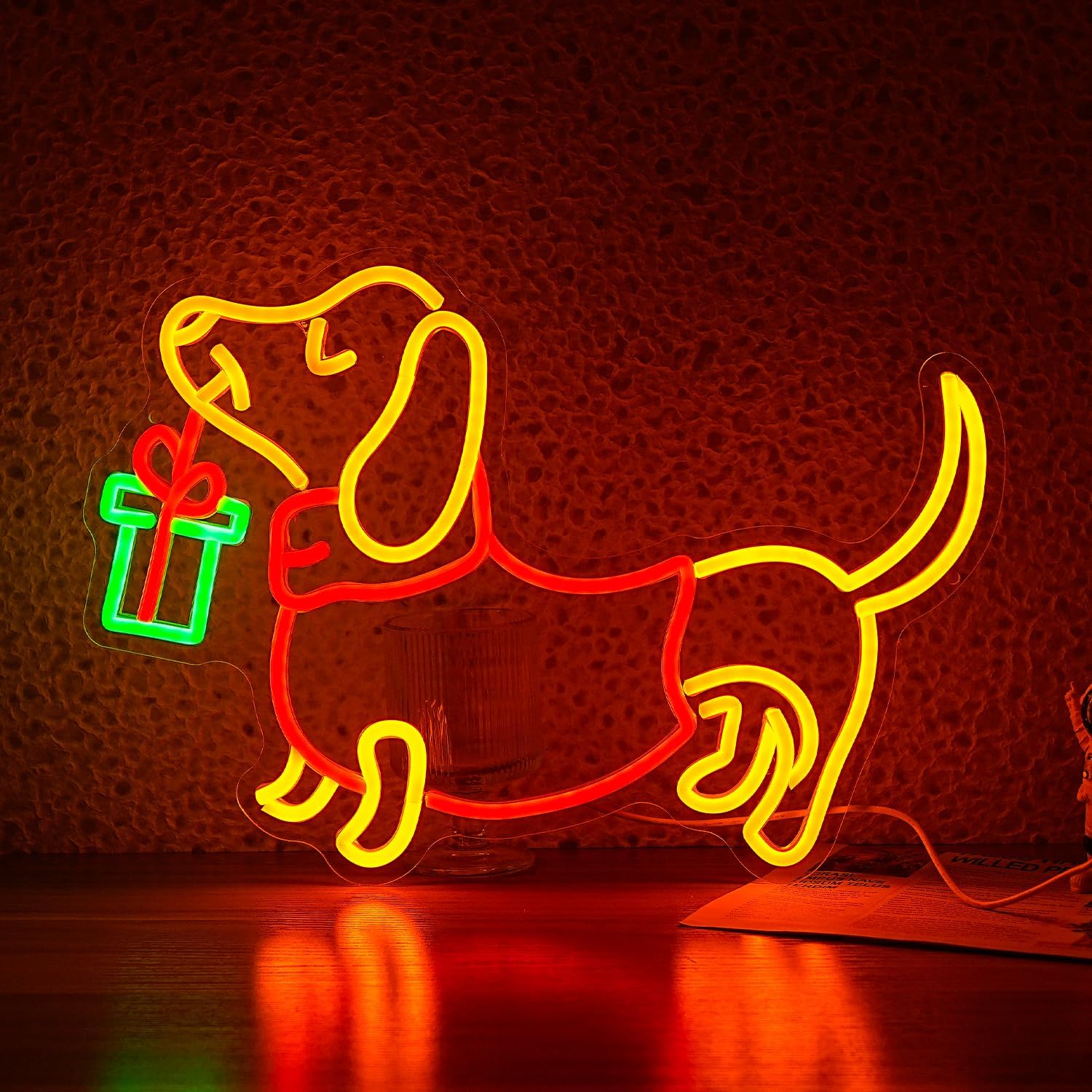Lighting Home Decor Ideas - Światło LED w kształcie jamnika, regulowane,