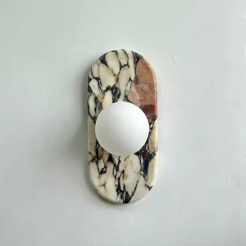 Lighting Decor Bedroom - Minimalistyczna lampa ścienna z naturalnego marmuru