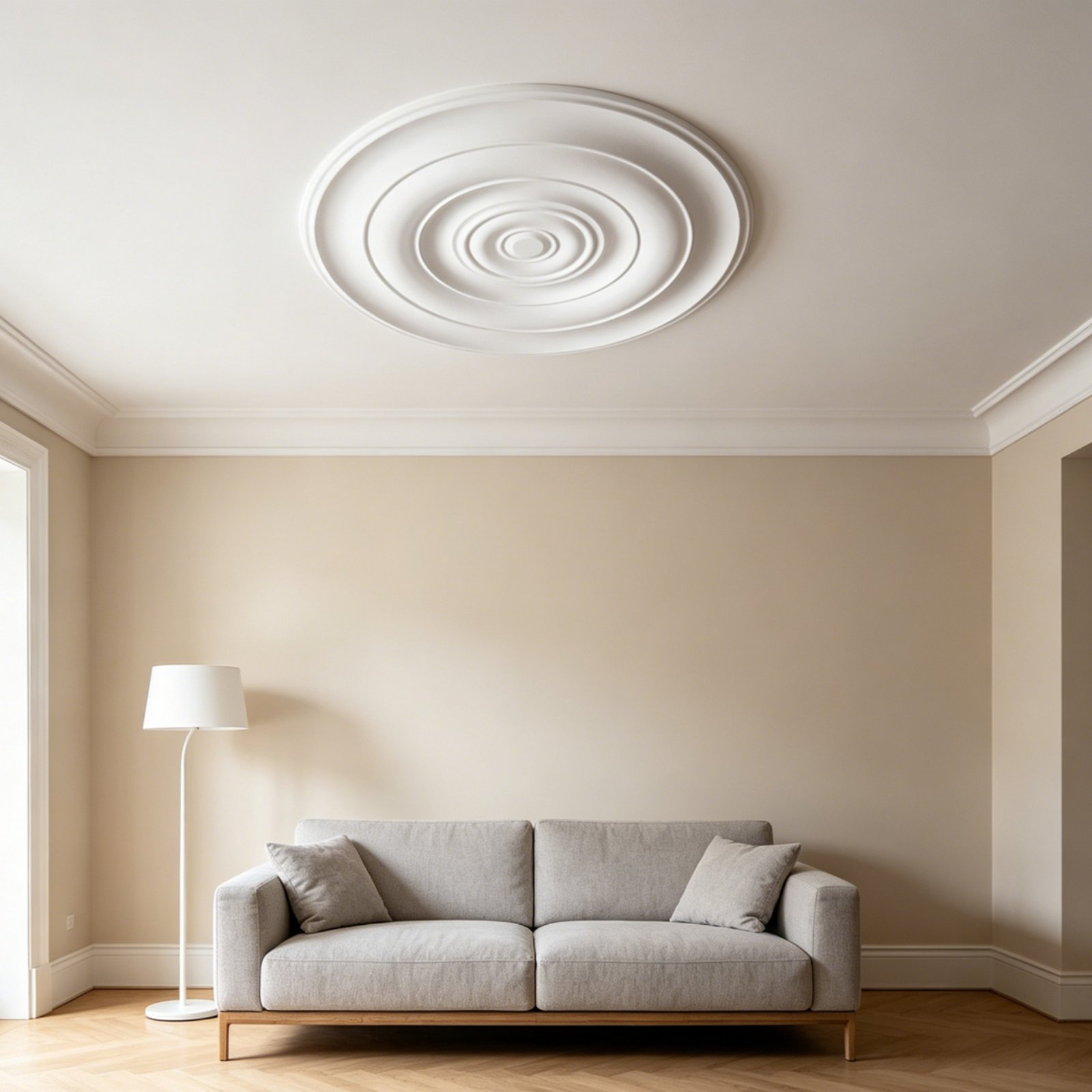 Lighting Decorative - Okrągła medalionowa ozdoba sufitowa w stylu