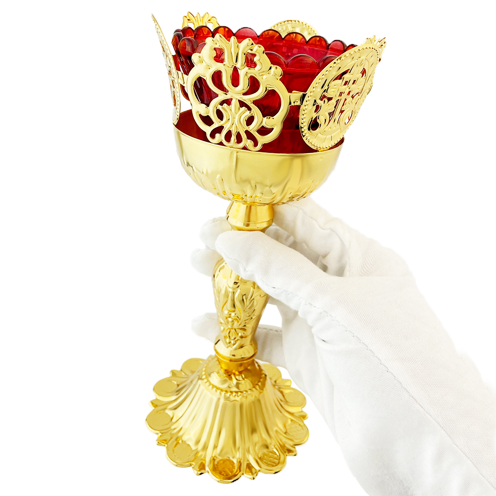 Lighting & Home Decor Studio Photos - Wykwintna ażurowa koronkowa górka, prawosławna lampa
