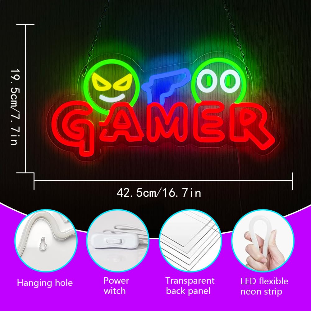 Neonowy Znak LED dla Graczy, K – Lighting Christmas Decor recenzja i cena