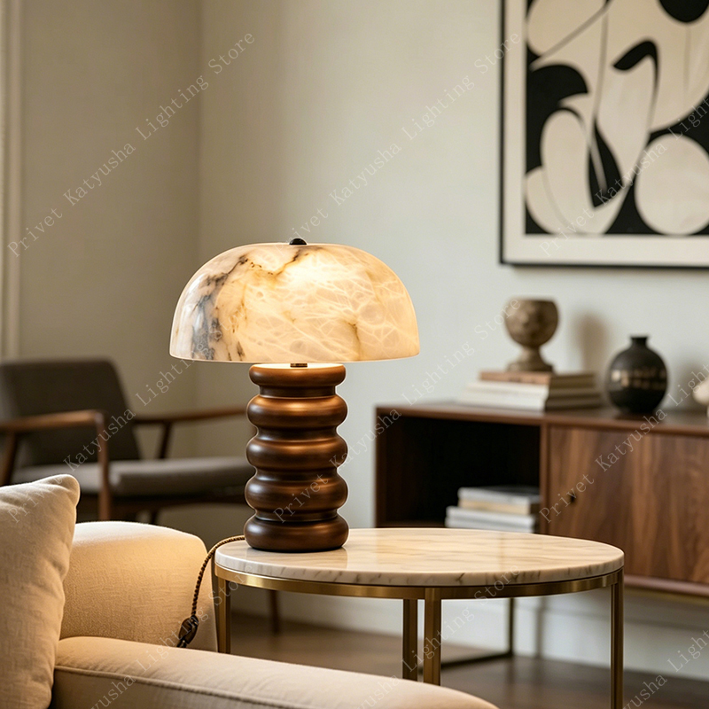 Retro Alabasterowa Lampa Stoło – Lighting Home Decor Items recenzja i cena