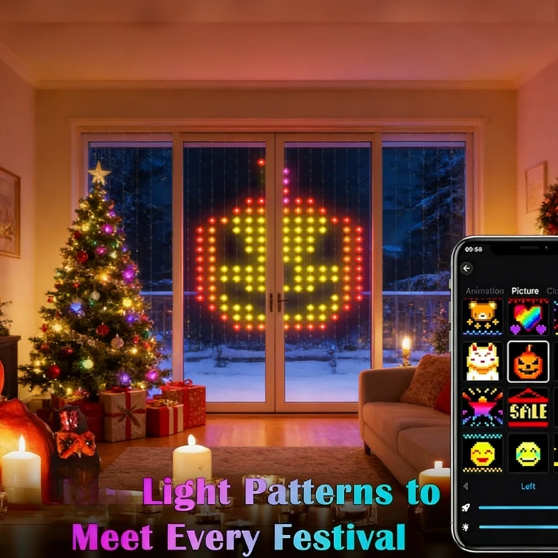 Inteligentne lampki kurtynowe  – Lighting Christmas Decor recenzja i cena