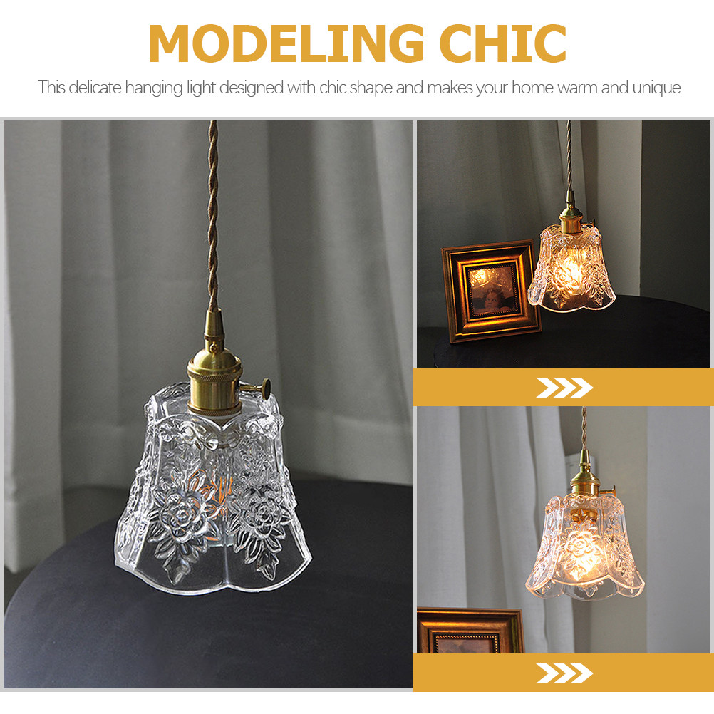 Retro szklana lampa wisząca, e – Lighting Home Decor Ideas recenzja i cena