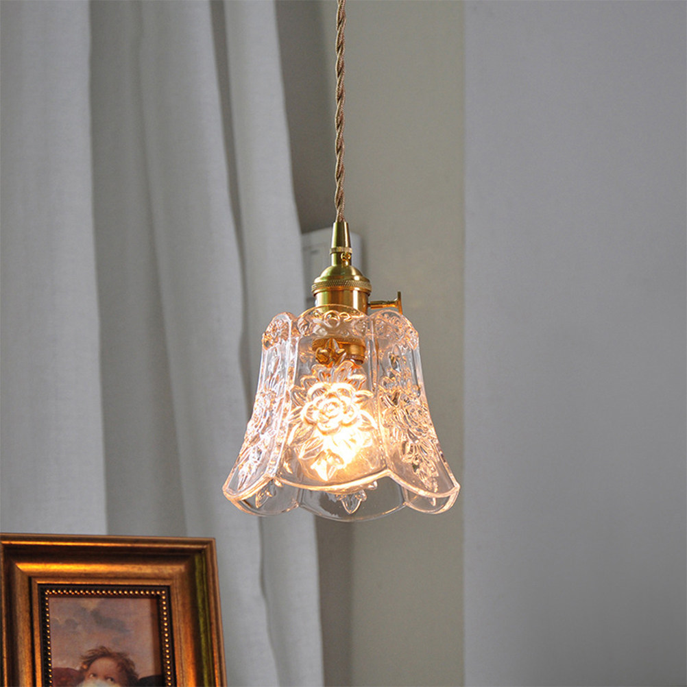 Retro szklana lampa wisząca, e – Lighting Home Decor Ideas recenzja i cena