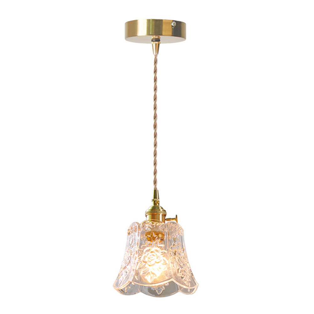 Retro szklana lampa wisząca, e – Lighting Home Decor Ideas recenzja i cena