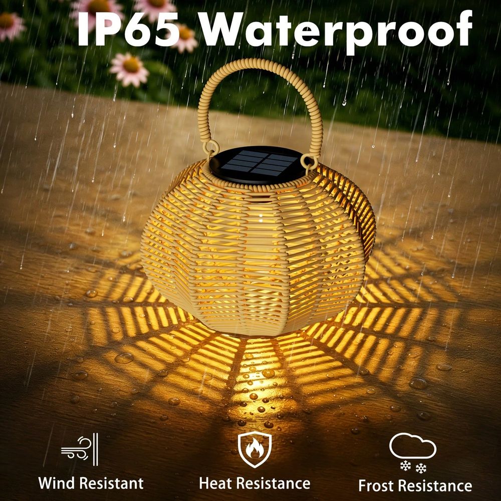Rattanowa lampa solarna do dek – Ambient Lighting Decor For Room recenzja i cena