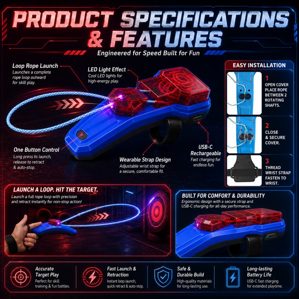 Wyrzutnia lin, zabawka do strz – Lighting & Home Decor Studio Photos recenzja i cena
