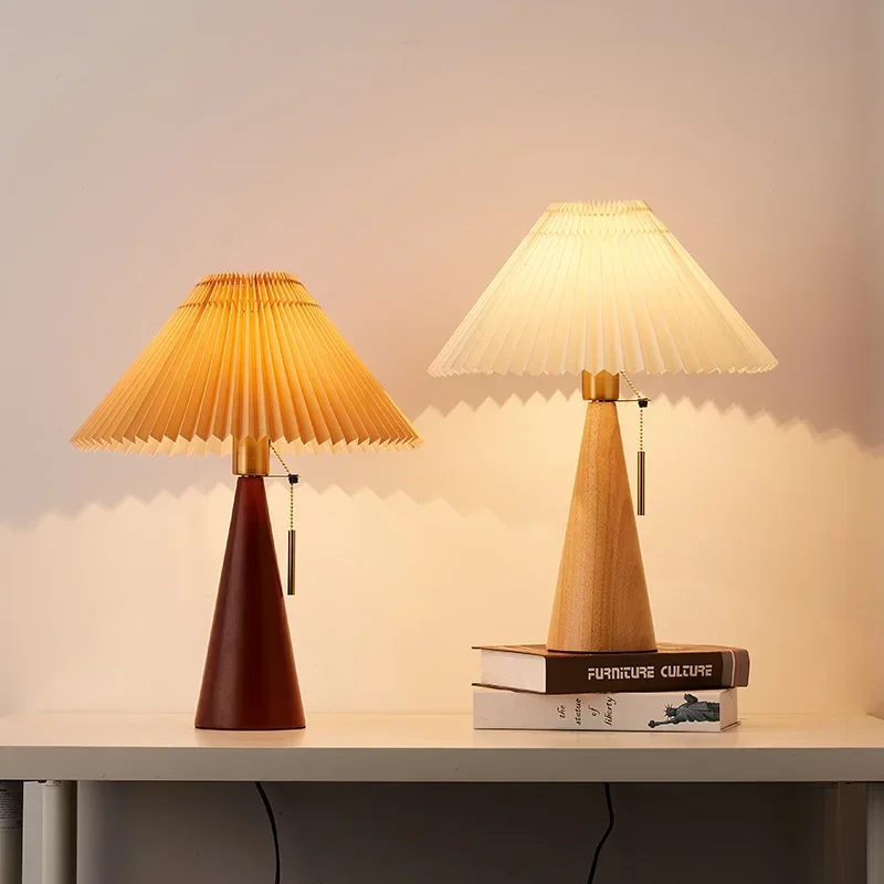 Retro Plisowana Lampa Stołowa  – Lighting Decor Bedroom recenzja i cena