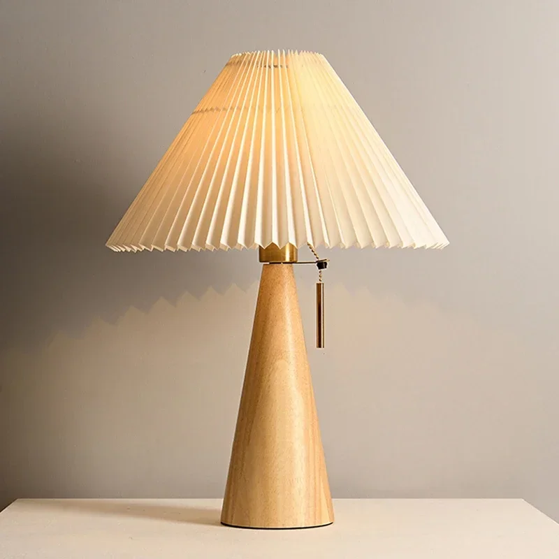 Retro Plisowana Lampa Stołowa  – Lighting Decor Bedroom recenzja i cena